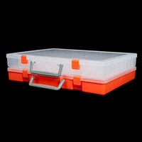 Boîte de rangement portable à 48 compartiments pour pièces détachées, outils de réparation, accessoires, composants, transparente/personnalisée