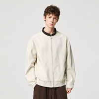 Blouson Bomber Homme Col Montant Entièrement Zippé Poignets Côtelés Uni Simple Vintage Décontracté Grandes Tailles et Grandes Tailles Spéciales Surdimensionné 6XL 7XL