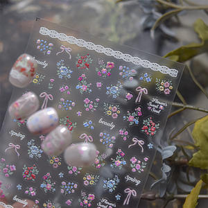 Pegatinas <span class=keywords><strong>de</strong></span> <span class=keywords><strong>Uñas</strong></span> con Tema <span class=keywords><strong>de</strong></span> Flores <span class=keywords><strong>de</strong></span> Encaje para Primavera y Verano, Hojas <span class=keywords><strong>de</strong></span> <span class=keywords><strong>Loto</strong></span> Huecas, Flores Florecientes, Adhesivos Autoadhesivos para <span class=keywords><strong>Uñas</strong></span>, Decoraciones 5D - Product Image 5