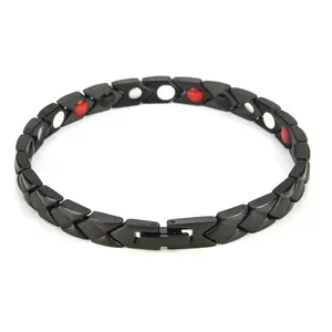 Bracelet de sport en acier inoxydable pour femmes, équilibre santé, bracelets de thérapie magnétique pour l'arthrite, vente en gros