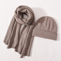 Jxwatcher Ensemble Bonnet et Écharpe Longue Épaisse et Douce en Cachemire Tricoté pour Hommes et Femmes – 2 Pièces Chaudes pour l'Hiver