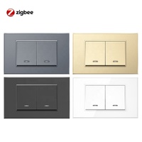 Interrupteur mural électrique intelligent Zigbee noir bouton intelligent thaïlande interrupteur d'éclairage mural intelligent interrupteur universel Zigbee