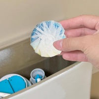 Bloc Nettoyant Désinfectant pour Toilettes, Comprimé Solide Bleu Écologique Jetable pour Cuve de WC
