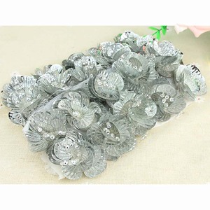 Accessori per abbigliamento fai da te con motivo floreale 3D Applique scarpe fatte a mano cappello abito Costume con perline con paillettes Patch - Product Image 5