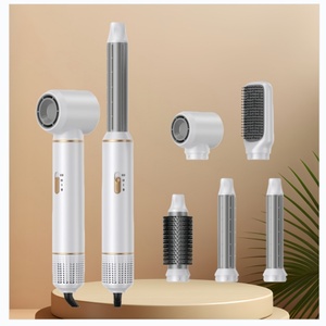 Rizador de Pelo 5 en 1 con Cepillo de Aire Caliente Eléctrico Multifuncional Desmontable e Intercambiable - Product Image 1