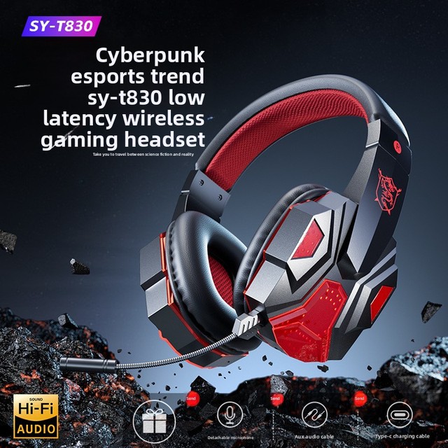 Cross-border Best-selling 5.3 Gaming E-sports Headset Wireless Over-ear Active Noise Cancellation (ANC) Stereo Sound RGB