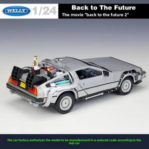 Modèle de voiture DeLorean en alliage moulé sous pression à l'échelle 1:24, inspiré de la série À l'avenir, avec portes ouvrantes, contrôle de la force, dans un coffret cadeau coloré - Product Image 3