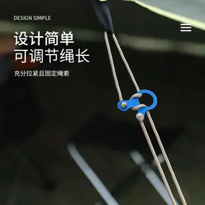 Adjustable Aluminum Alloy Wind Buckles For Outdoor Tent Camping Hiking Equipment Accessories