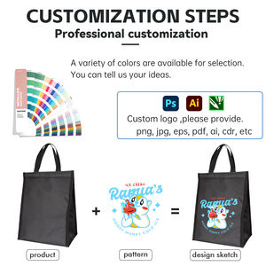Refrigerator Grocery Foldable Custom Cooler <strong>Bag</strong> <strong>Thermal</strong> Cooler <strong>Bags</strong> Custom Logo Insulated Lunch Cooler <strong>Bag</strong> With Zipper - Product Image 2