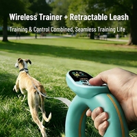 Intelligentes Wiederaufladbares Wasserdichtes IP67 Hundetrainingshalsband mit Fernbedienung Schock & Vibration Anti-Zug-Leine für Hunde & Katzen