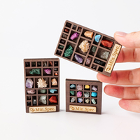Set de Regalo de Colección de Muestras de Geología con Marco de Madera y Cristales Minerales en Bruto Surtidos al por Mayor