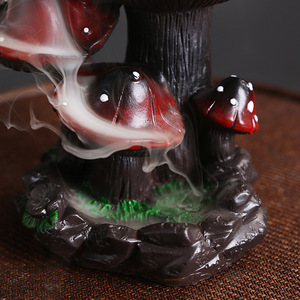Ceramics <b>Backflow</b> Incense <b>Burner</b> Home Decor Creative Mushroom Style European Mountain Flowing Water Sandalwood - Product Image 4