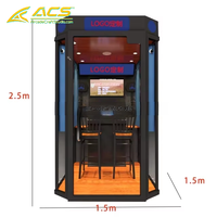 Cabine de karaoké fermée ACS avec écran musical et microphone – Équipement de divertissement commercial intérieur
