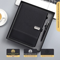 Coffret Cadeau Bloc-Notes à Chargement Sans Fil, Ensemble Bloc-Notes A5 avec Batterie Externe et Clé USB, Cadeau d'Entreprise Personnalisé