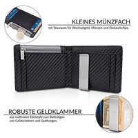 Grosir dompet pria pemblokir RFID kustom pemegang kartu kredit kulit ramping sederhana pria