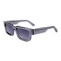 Lunettes de soleil carrées de style européen et américain, tendance, avec petite monture rétro, rivets métalliques de qualité supérieure, polarisées UV400