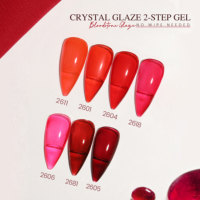Gel de brillance pour verre en 2 étapes, effet cristal, personnalisé OEM, pour nail art professionnel