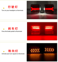 Lampu Belakang LED Magnetik Nirkabel 2pcs 12V 24V 30M untuk Trailer, Lampu Sein, Rem, RV, Camper, Truk, ABS Baru (Colokan US)