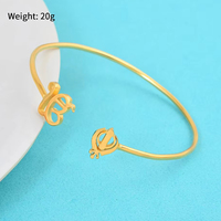 FUTUJI Bracelet hindou en acier inoxydable Modèles de script hindou Processus de coupe Temple hindou pour la maison