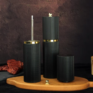 Juego <span class=keywords><strong>de</strong></span> Molinillos <span class=keywords><strong>de</strong></span> Sal y <span class=keywords><strong>Pimienta</strong></span> Manuales <span class=keywords><strong>de</strong></span> Madera Maciza, Recargables, con Núcleos <span class=keywords><strong>de</strong></span> Cerámica/Acero, Ajustables, <span class=keywords><strong>Molinillo</strong></span> <span class=keywords><strong>de</strong></span> Sal Gruesa Vertical Negro - Product Image 3