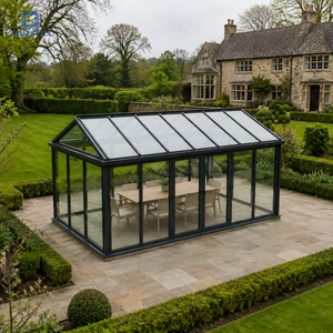 Véranda en aluminium et <span class=keywords><strong>verre</strong></span>, à toit incliné, double vitrage, isolation thermique pour maison et jardin au Royaume-Uni - Product Image 3