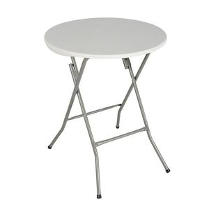 Haute qualité 80cm haut haut Banquet fête Bistro debout blanc en plastique barre ronde pliante Tables à cocktails pour les événements - Product Image 1