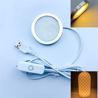Komponen Lampu Malam LED Dual-CCT Cetak 3D untuk Kit Lampu Bambu Lab, Mainan Pembuat, Suku Cadang Printer