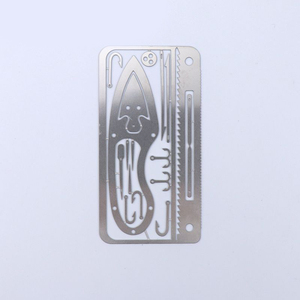 Tarjeta de Herramientas de Supervivencia Multifuncional de Acero Inoxidable, 4 Opciones de Estilo, para Camping, Caza, Senderismo, Actividades al Aire Libre, Herramienta de Bolsillo EDC Portátil - Product Image 2