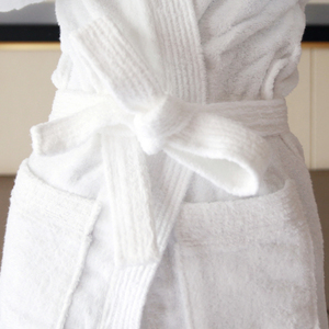 Pleine Longueur Col Châle 100% coton velours/gaufre/<span class=keywords><strong>éponge</strong></span> Peignoirs - Product Image 4