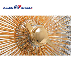 2024 Dayton Wire Wheels <strong>20</strong>-22 Inch <strong>Custom</strong> Straight Spoke Wire Wheels Chrome Wheels - Product Image 4