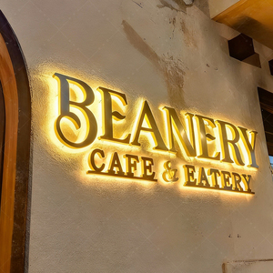 Thanh Lịch 3D vàng LED Đăng 3D kênh thư Đăng vàng LED signage cho spa và chăm sóc sức khỏe Trung tâm mặt tiền - Product Image 3