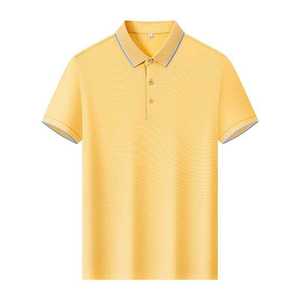 Polo Shirt Short Sleeve Cotton Pique Knit Breathable Unisex Summer Workwear Corporate Uniform Loose Fit - Product Image 4