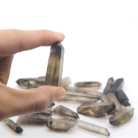 Offres Spéciales haute Qualité Naturel Brut Fumé Cristal Gravier Smoky Quartz Point Terminée