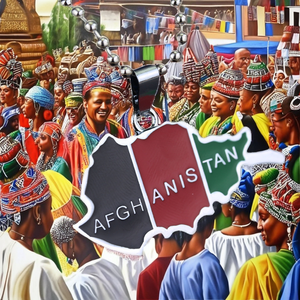 シルバー子供用アフガンクチネックレスカントリーフラッグペンダント亜鉛合金ダイヤモンドアクセント流行ジュエリー - Product Image 2