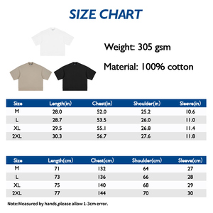 เสื้อยืดผู้ชายคุณภาพสูงจากผู้ผลิต305g คอตตอน100% ถักไม่มีลายปรับแต่งได้ - Product Image 4