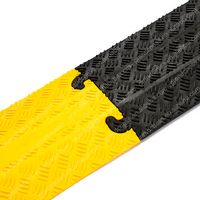Vevor protecteur de fil électrique, couvercle en Pvc Flexible pour croix de route, rampe protecteur de câble de sol en caoutchouc
