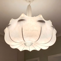 Lampe suspendue en forme de fleur à pétales multicouches, lampe suspendue artistique florale pour salle à manger, chambre à coucher, salon, décoration de la maison