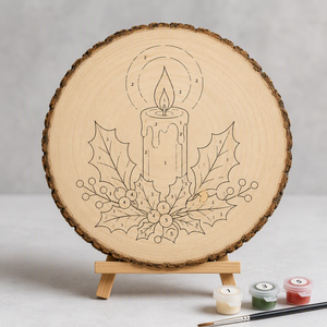Plaque en bois naturel brut à motifs Bonhomme en pain d'épices et canne à sucre, fournitures d'artisanat faites à la main pour projets d'hiver et <span class=keywords><strong>de</strong></span> Noël - Product Image 3