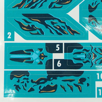 Autocollants personnalisés pour toboggan aquatique, texture créature alien, PVC, faible MOQ, plaque gratuite pour figurine d'anime, kit de modélisme, autocollant pour bougie parfumée