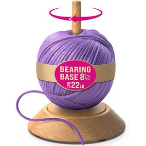 Custom shape Indskill stained wood safe Yarn color to Hold yarn <b>cake</b> Wooden <b>Spinner</b> Smooth Round Shape Bulk Packing knitting - Product Image 2