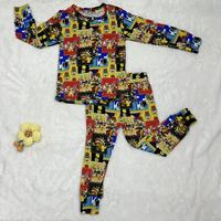 Ensemble de pyjamas pour bébé, vêtements pour enfants, ensemble deux pièces, pyjama en bambou pour bébé, motifs variés, vêtements pour enfants, pyjama à manches longues