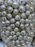 Perles d'eau douce naturelles Edwin pour la vente en gros - Grade AAAA/AAA, plaquées or, formes baroques, différentes tailles, fabrication de bijoux, mode