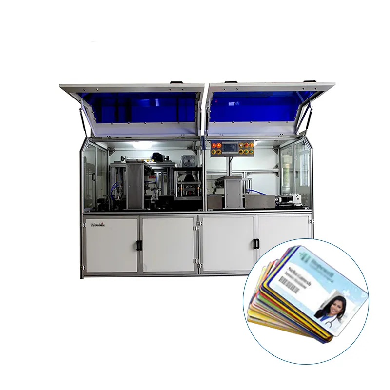 Máquina corte plástica automática completa do cartão do VIP do negócio Máquina perfuração do cartão do policarbonato do Pvc do canto redondo