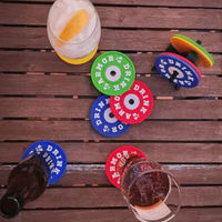 Logo personnalisé direct d'usine multicolore caoutchouc maison hôtel Gym poids thé sous-verres 3D Miniature jouet haltère plaque tasse PVC sous-verre