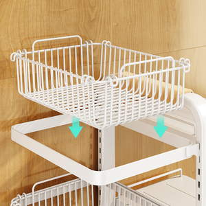 Double Black Metal Kids Modern Rotating Toy Organizer with Book Nook Display Tree <strong>Shelf</strong> <strong>Insert</strong> for Home Bookcase Storage Basket - Product Image 6