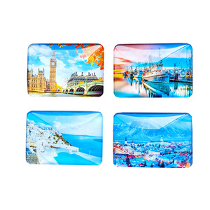 Imán de nevera de cristal rectangular de diseño personalizado, nombre de ciudad de país personalizado, imanes de nevera 3D, recuerdo turístico - Product Image 3