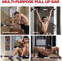 Barre de traction DR en métal et mousse pour cadre de porte – Portable, usage domestique, multifonctionnelle pour dips et entraînement de force, capacité de charge 100-150 kg