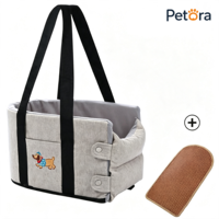 Petora - Lit de voiture pour animaux de compagnie en gros - Hamac de voyage pour petits chiens et chats - Coussin de console - Imperméable - Lavable - Portable - Antidérapant - Tapis pour siège avant