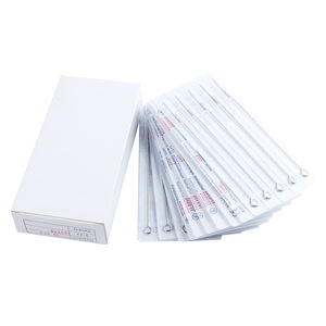 Agujas de Cartucho Desechables de Acero Inoxidable de 0.3mm y 0.35mm para Tatuajes, Tipo Shader y <span class=keywords><strong>Magnum</strong></span>, 50 Unidades/Caja, Forma Redonda/Cruzada/En Arco, Esterilizadas - Product Image 1