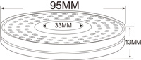 Lampe LED musicale pour piscine, étanche IP68, 6W, épaisseur 13mm, remplie de résine, pour fontaines et décorations aquatiques (type donut) - Spécial Singapour